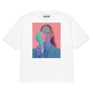 White Graphic T-Shirt with Colorful Print